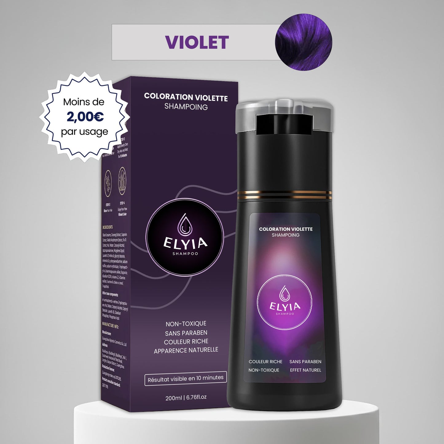 Shampoing colorant instantané