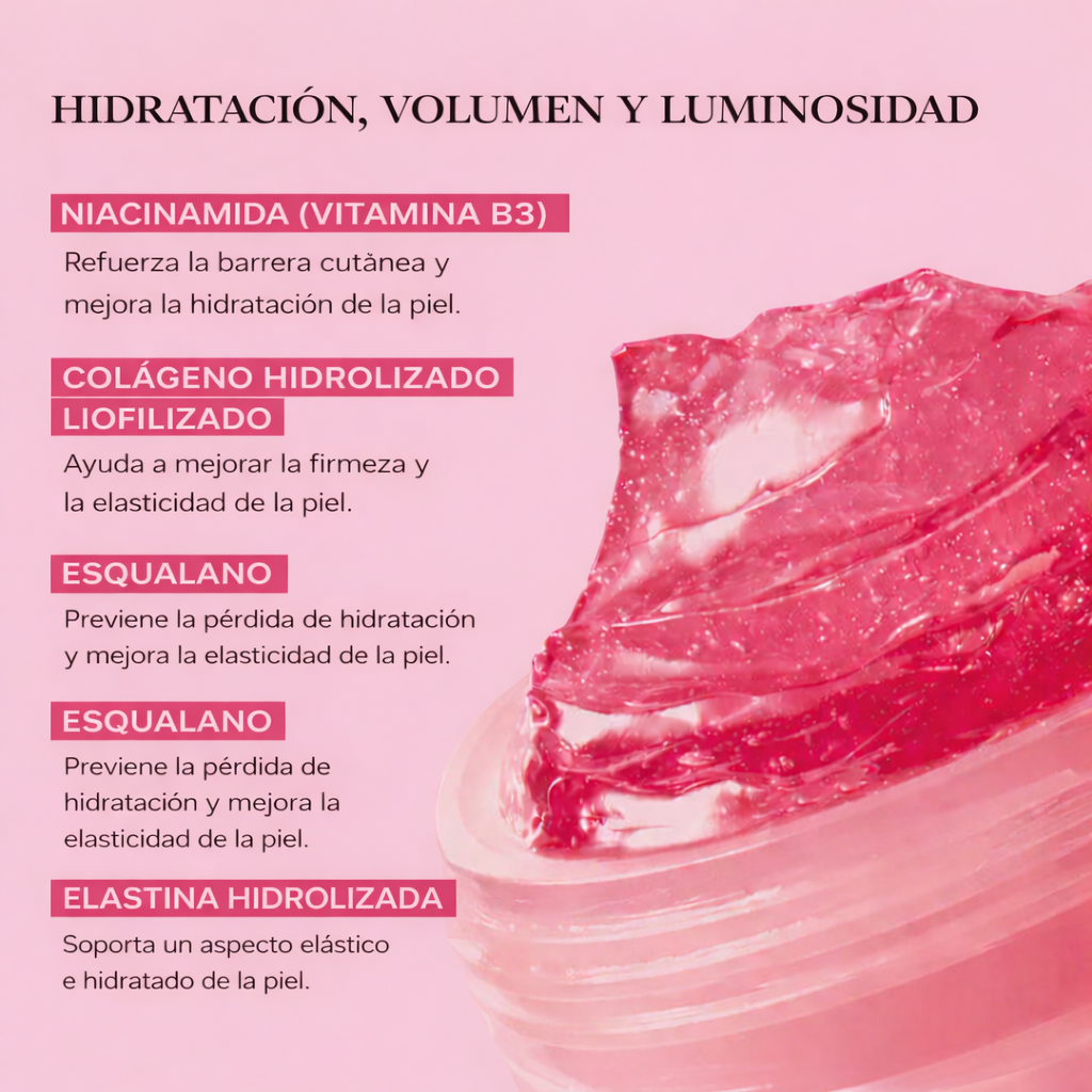 Crema de gelatina de colágeno y niacinamida