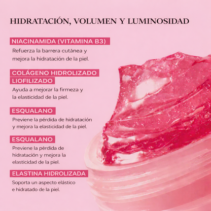 Crema de gelatina de colágeno y niacinamida