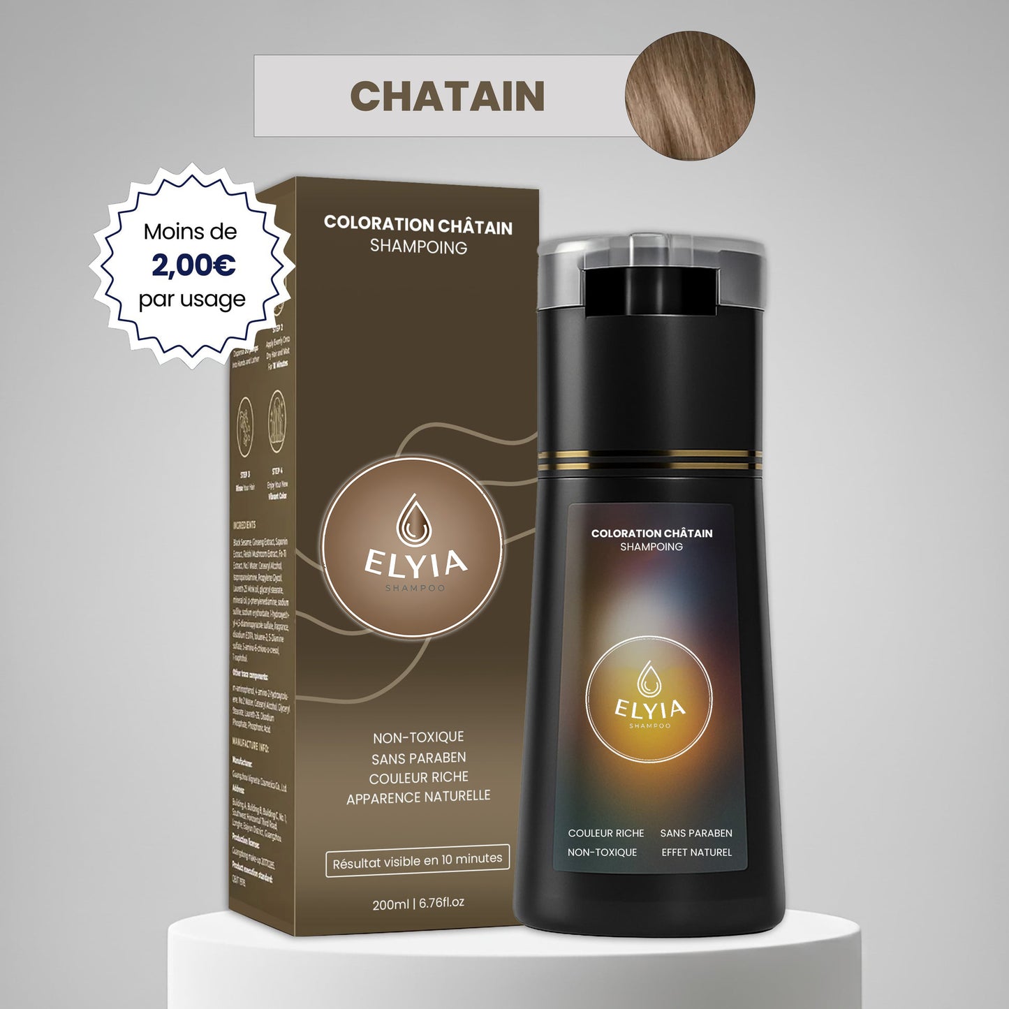 Shampoing colorant instantané